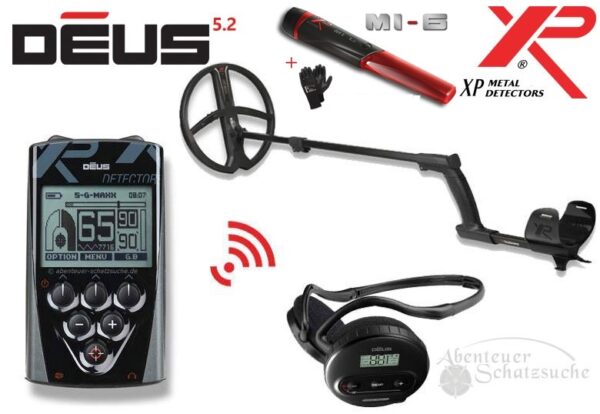 XP DEUS X35 28 RC WS4 Komplett-Set V5.2 + MI-6 Pinpointer Angebots-Paket!
